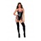 Sexy γυναικείο set babydoll-κορμάκι δίχτυ και βινύλιο!
